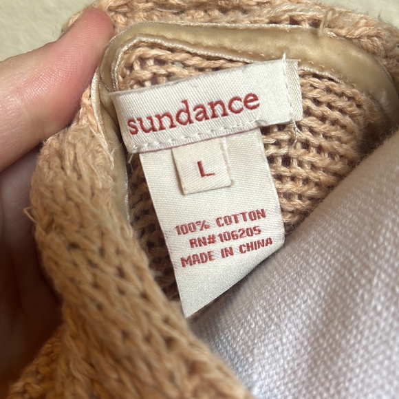 Sundance Long Open Weave Tan Cardigan - Picture 6 of 11